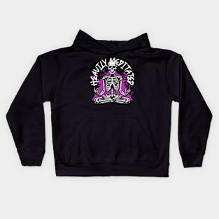 Heavily Meditated Skeleton | T Shirt Design Kids Hoodie